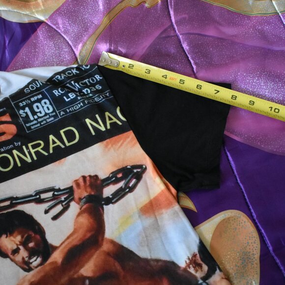 VINTAGE HERCULES MOVIE POSTER ART MALE BODYBUILDER ACTOR STEVE REEVES T-SHIRT L - Picture 5 of 9